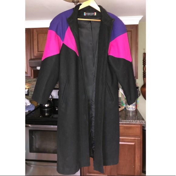 komitor Jackets & Coats Vintage Block Colored Pea Coat Size 8